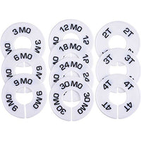 Blulu 10 Pack Clothing Rack Size Dividers Round Hangers Dividers