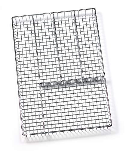 Spectrum Diversified Grid Silverware Tray, Large, Chrome