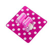 Broom Mop Holder Self Adhesive Mop and Broom Holder Wall Mounted Mop Organizer Holder Brush Broom Hanger Mop Racks Universal Kitchen Storage Tool 1PC (Hot Pink)