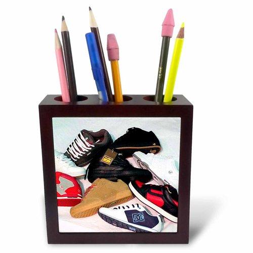 3dRose ph_2870_1 Skateboard Shoes-Tile Pen Holder, 5-Inch