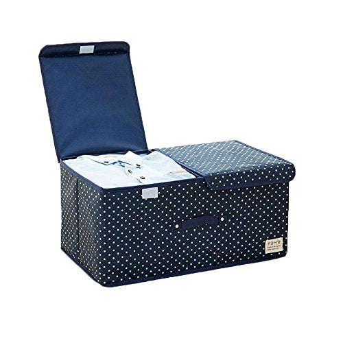 LAAT 1pcs Foldable Storage Bins Box Bin Foldable Cloth Storage Box Collapsible Organizer Basket with Lid Storage Baskets for Underwear, Bras, Socks, Ties, Scarves