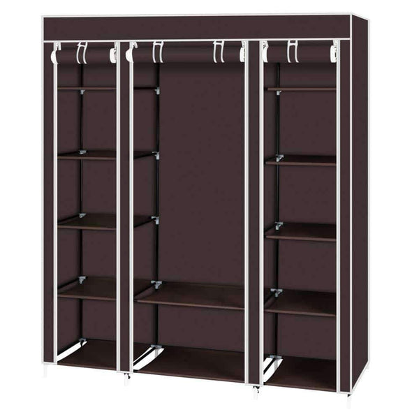 Best seller  amashion 69 5 tier portable clothes closet wardrobe storage organizer with non woven fabric quick and easy to assemble dark brown