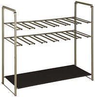 Organize It All 19749W-1 shoe rack, Silver/Brown