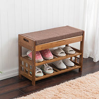SH-xiejia 2-Tier Natural Bamboo Wooden Simple Comfortable Shoe Rack Shelf Holder Storage Organizer Multifunctional Shelf for Hallway Bathroom Living Room ?Multi-Size? (Size : 69.52949CM)