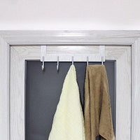 Save on acmetop over the door hook hanger heavy duty organizer for coat towel bag robe 5 hooks aluminum brush finish silver