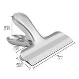 On amazon peritum set of 12 durable stainless steel chip bag clips with reusable storage container 3 inch wide heavy duty all purpose air tight seal grip for kitchen office home usage