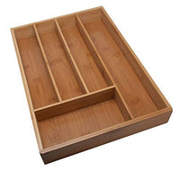 Bamboo Drawer Organizer Inch for Kitchen Storage and Organization, Storing Utensils and Saving Space