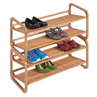 Honey-Can-Do SHO-01633 2-Tier Stackable Bamboo Shoe Shelf