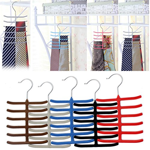 Fishbone Shape Necktie Tie Hanger Towels Belt Shawl Scarf Rack