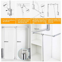 Best gimify pull down closet rod wardrobe lift organizer storage systerm hanger rod for hanging clothes space saving aluminum adjustable 32 68 42 28inch