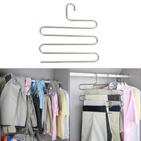 Eleling 5 Layers Pants Clothes Rack S Shape Multi-Purpose Hangers For Trousers Tie Organizer Storage Hanger