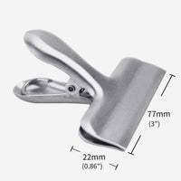 Order now vehhe chip bag clips food clips 10 pcs chip clips 3 wide stainless steel heavy duty food bag sealing clips all purpose air tight seal grip clips for office school home w reusable storage box