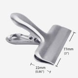 Order now vehhe chip bag clips food clips 10 pcs chip clips 3 wide stainless steel heavy duty food bag sealing clips all purpose air tight seal grip clips for office school home w reusable storage box