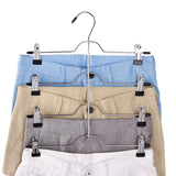 Online shopping tosnail 4 pack 4 tier trouser skirt hanger non slip black vinyl clips great space saver your closet