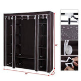 Buy amashion 69 5 tier portable clothes closet wardrobe storage organizer with non woven fabric quick and easy to assemble dark brown