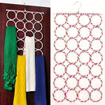 28 Ring Scarf Holder Tie Hanger Belt Closet Clothes Organizer Hook Storage