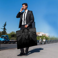 Amazon maskeyon 60 garment bags with large zipper pocket and pvc id holder for dance costume wedding gown tutu dress garment bags with 2 carry handles for travel and storageset of 2 black