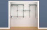 Save on closetmaid 78809 shelftrack 5ft to 8ft adjustable closet organizer kit satin chrome