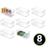 Purchase mdesign large plastic storage organizer bin holds crafting sewing art supplies for home classroom studio cabinet or closet great for kids craft rooms 14 5 long 8 pack clear