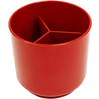 Red Extra Large and Sturdy Rotating Utensil Holder with No-Tip Weighted Base, Removable Divider, And Gripped Insert | Rust Proof and Dishwasher Safe by Cooler Kitchen