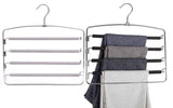Buy knocbel pants clothes hanger closet organizer 4 layers non slip swing arm hangers hook rack for slacks jeans trousers skirts scarf 2 pack beige