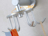 Great sunsign rotating hook 6 hook rotating bracket wall hook for belt scarves ties handbags multi purpose rotary hook space aluminum 1