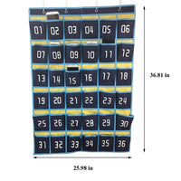 Related loghot numbered classroom sundries closet pocket chart for cell phones holder wall door hanging organizer blue 36 pockets with digital