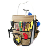 New garden caddy bucket tool organizer waterproof waxed canvas tool bag heavy duty multi purpose bucket tool bag holds all little tools for garden yard perfect for gardener or fishing enthusiast cytb01