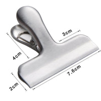 Organize with dianoo 8 pcs chip bag clips food sealing stainless steel clips for kitchen 7 7 cm silver