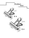Shop here steel clips metal bulldog clips heavy duty stainless clips perfect for seal bags papers and photo displays 12 pcs of 2 sizes