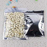 Save front clear mylar foil heat sealable bag reclosable smell proof pouch aluminum foil zip lock bulk food storage bag flat cosmetic sample 1000 4 3x6 7 inch 3 9x5 5 inch inner size