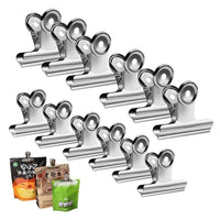 Select nice chip clips bag clips food clips heavy duty clips for bag silver all purpose air tight seal good grip clips cubicle hooks for office school home pack of 12