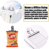 Buy chip bag clips food clips heavy duty clips for bag cloth silver all purpose air tight seal good grip clips cubicle hooks clips 2 16 wide clips hinge clamp file binder clips office home 20 pack