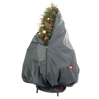 Top upright tree storage bag 9 foot christmas tree storage bag for fully decorated artificial trees up to 9 feet tall keep your fake tree assembled with ornaments includes rolling tree stand