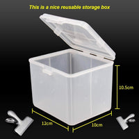 On amazon vehhe chip bag clips food clips 10 pcs chip clips 3 wide stainless steel heavy duty food bag sealing clips all purpose air tight seal grip clips for office school home w reusable storage box