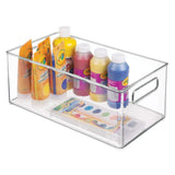 Try mdesign largeplastic storage organizer bin holds crafting sewing art supplies for home classroom studio cabinet or closet great for kids craft rooms 14 5 long 4 pack clear