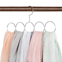 Budget friendly poeland 1kuan scarf closet organizer hanger no snag storage scarves ties belts shawls pashminas 2 pack
