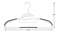 Amazon finnhomy heavy duty 50 pack plastic hangers durable clothes hangers with non slip pads space saving easy slide organizer for bedroom closet great for shirts pants white
