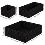 Buy now kedsum woven storage box cube basket bin container tote cube organizer divider for drawer closet shelf dresser set of 4 black