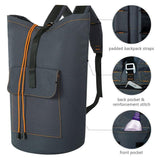Budget wowlive extra large laundry bag laundry backpack hanging laundry hamper adjustable shoulder straps camping bag waterproof durable travel collage apartment dorm sports dark grey