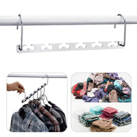 Home doiown space saving hangers 4 pack closet organizer hanger stainless steel clothing hangers 4 pack