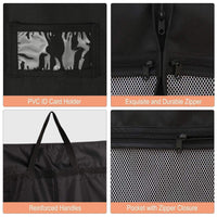 Amazon best maskeyon 60 garment bags with large zipper pocket and pvc id holder for dance costume wedding gown tutu dress garment bags with 2 carry handles for travel and storageset of 2 black