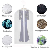 New zilink garment bags for long dresses 60 inch translucent suit bag with full length zipper set of 6 for dance costumes gown dress clothes storage upgraded version