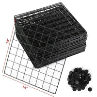 Best unicoo multi use diy 20 cube wire grid organizer wardrobe organizer bookcase book shelf storage organizer wardrobe closet black wire