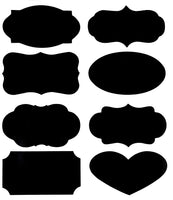 Chalkboard Labels Waterproof Peel Stick Jars, Pantries, Craft Rooms (Assorted Size, Black)