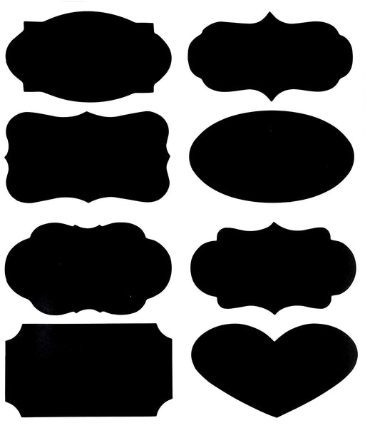 Chalkboard Labels Waterproof Peel Stick Jars, Pantries, Craft Rooms (Assorted Size, Black)