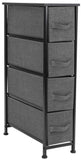 Products sorbus narrow dresser tower with 4 drawers vertical storage for bedroom bathroom laundry closets and more steel frame wood top easy pull fabric bins black charcoal