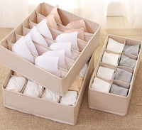 Best xitangou set of 4 flodable drawer organiser collapsible closet divider for underwear bras neck ties handkerchiefs beige