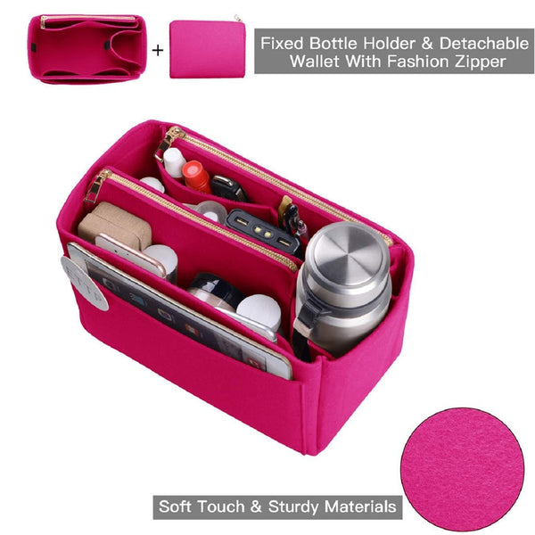 Online shopping purse organizer felt bag organizer insert purse organizer for lv speedy neverfull tote handbag shaper 3 sizes large slender rosy