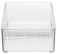 Stackable Bins Kitchen Storage Containers Refrigerator Organizer Single Wide Bin 4 Grins